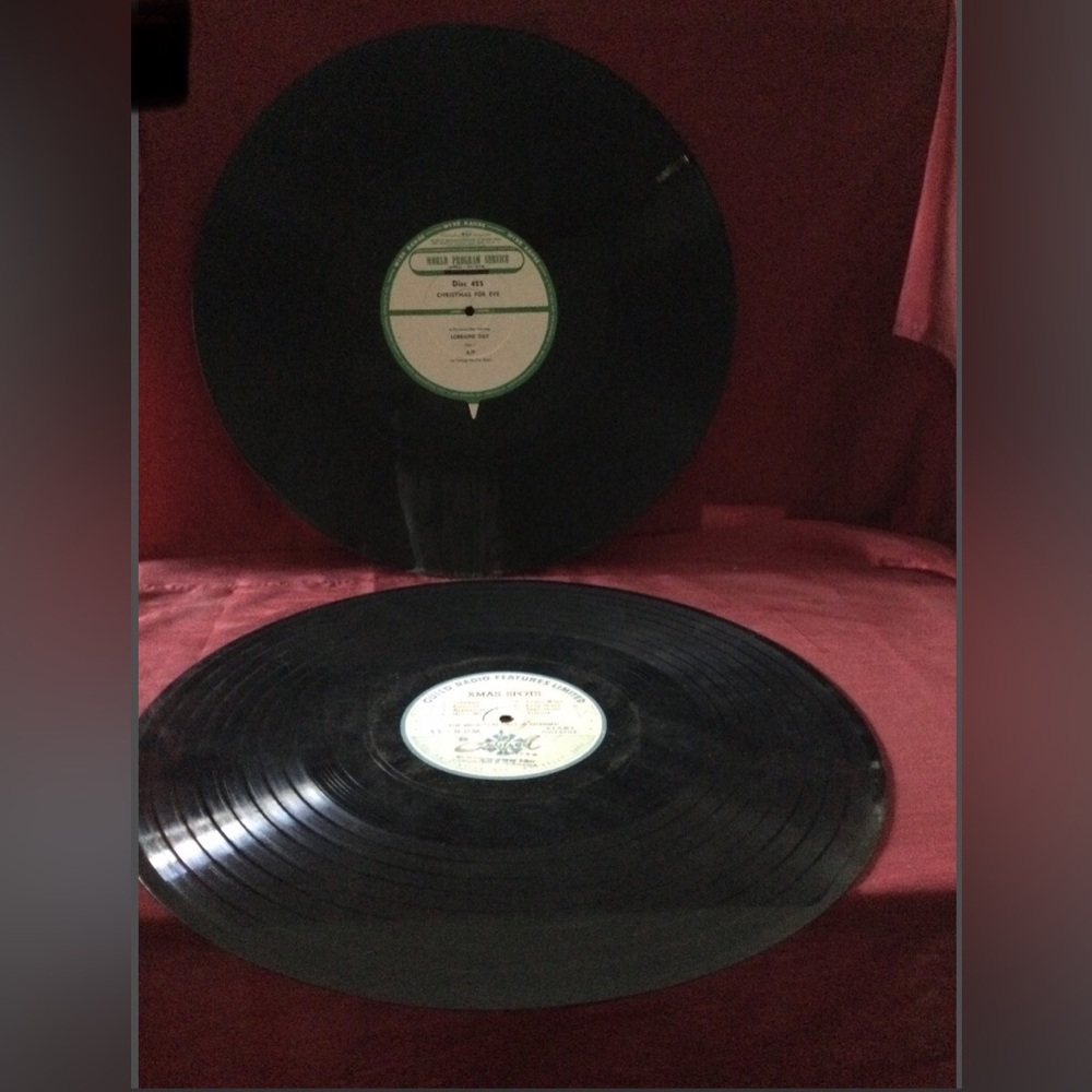 Lot of 2 Vintage Radio Transcription Discs